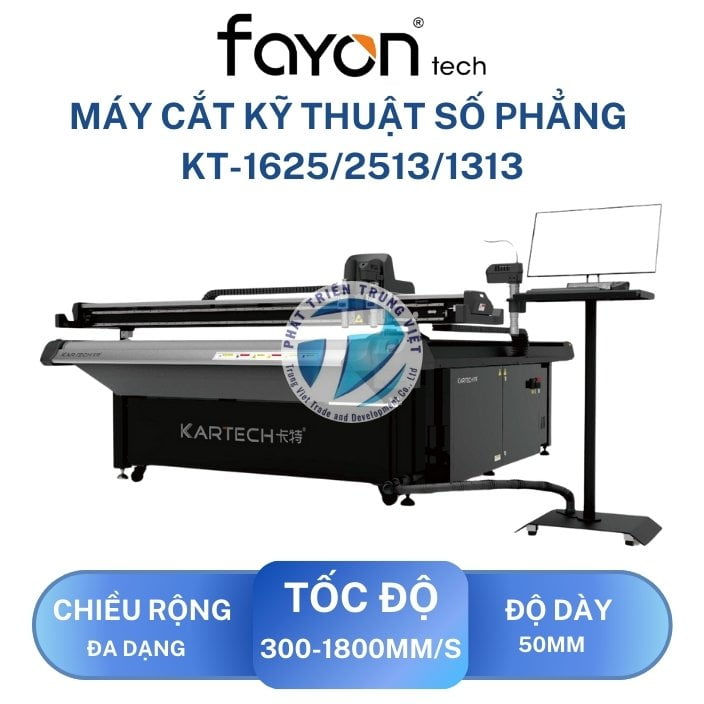 Máy cắt kỹ thuật số phẳng Fayon KT-1625/2513/1313